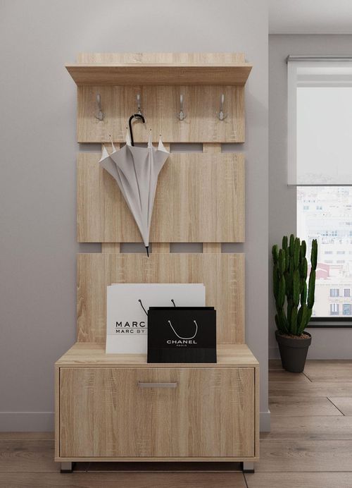 купить Вешалка для одежды Fabrik Home №10 Вешалка 900 дуб сонома в Кишинёве 