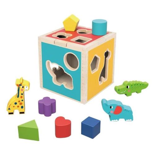 cumpără Puzzle Tooky Toy TH442 Cub Sorter Animale din lemn, 57384 în Chișinău 