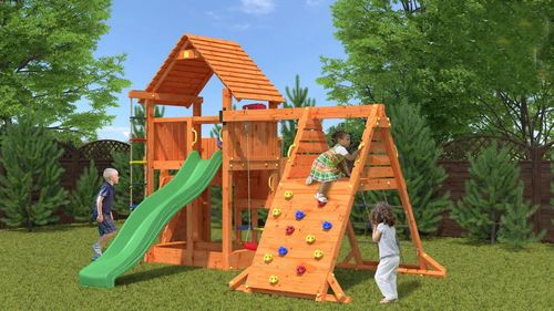 cumpără Teren de joacă Fungoo BIG LEADER SPIDER RED teak painted în Chișinău 