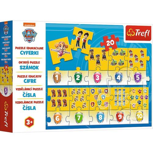 купить Головоломка Trefl 15578 Puzzle 20 Educational Numbers Paw Patrol в Кишинёве 