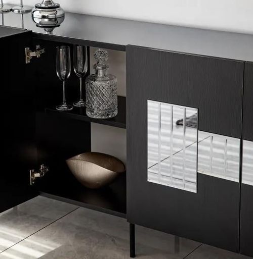 cumpără Comodă Trendy Paris, Negru, Fume (GTR001218) în Chișinău 