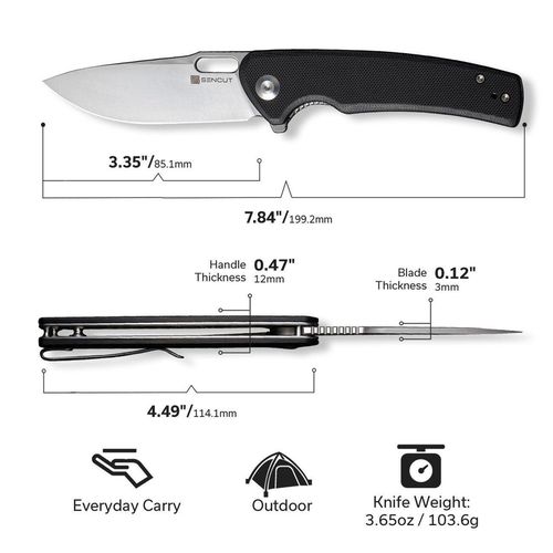 купить Нож походный Sencut S20065-1 Vesperon, G10, Liner Lock в Кишинёве 