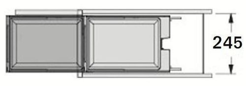 cumpără Coș de gunoi Hailo 3636001 AS Solo 20 slate grey în Chișinău 