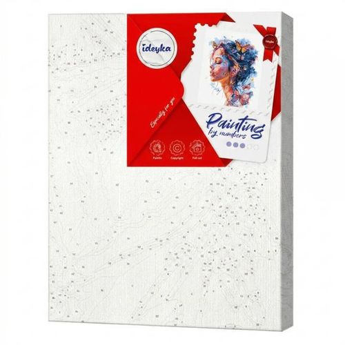 cumpără Tablou pe numere Ideyka KHO8458 40x50cm Eco, Fata si fluturi în Chișinău 