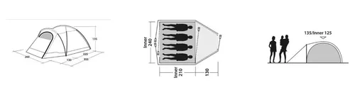 купить Палатка Outwell Cloud 4 в Кишинёве 