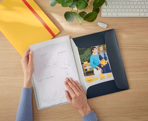 купить Папка для документов Leitz 46700089 Mapa cu folii Cosy A4, 20 folii, gri в Кишинёве 