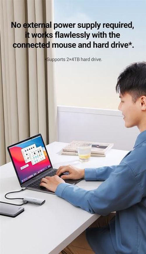 cumpără Adaptor de rețea USB Ugreen 30758 HUB 4in1 Type-C 3.0 to 2*Type-C 3.2 + 2*USB 3.1 CM480, Silver în Chișinău 