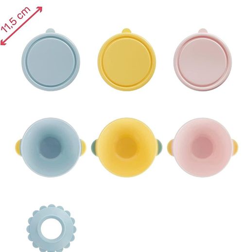 купить Посуда для кормления Badabulle B005108 Set 3 boluri colorate cu suport inclus в Кишинёве 