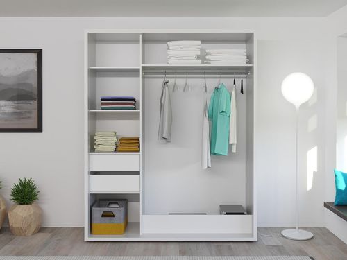 cumpără Dulap Bayro Parma Graphite 1800x2250x600 белый, купе în Chișinău 