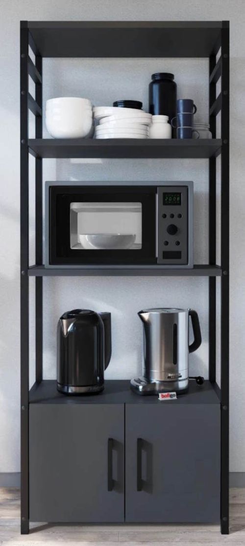 купить Этажерка Nex Home Многоярусный, для кухни, 4 ящика, 56x30x138 см, Антрацит (28-04-08) в Кишинёве 