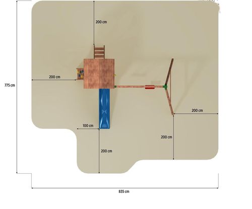 cumpără Teren de joacă Fungoo JOY Move+ Step On Free Time / teak impr. în Chișinău 