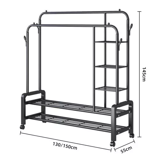 cumpără Cuier pentru haine miscellaneous RM2619 Suport pentru haine 150x54x150cm, metal negru în Chișinău 