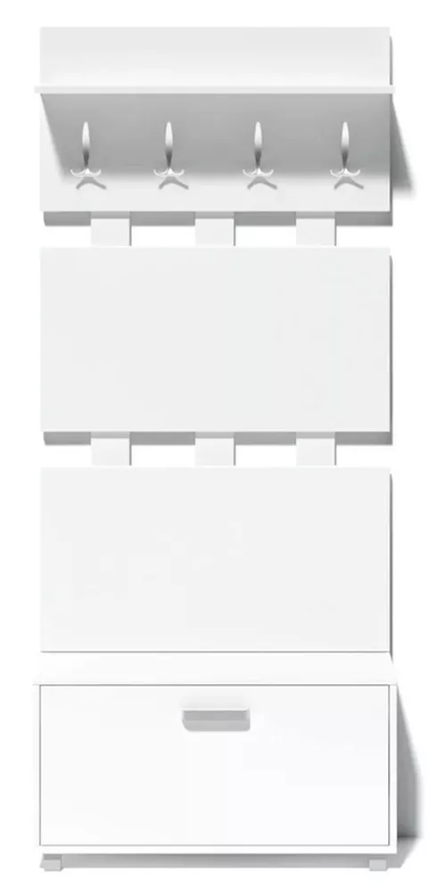 купить Полка для обуви Fabrik Home №09 Обувница однарядная 900 белый ясень в Кишинёве 