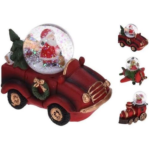 купить Новогодний декор Promstore 12832 Сувенир Шар со снегом Дед Мороз в машине, поезде, самолете в Кишинёве 