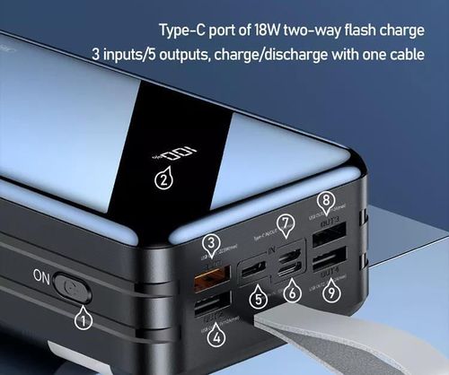 купить Аккумулятор внешний USB (Powerbank) Remax RPP-173 Black 60000mAh в Кишинёве 