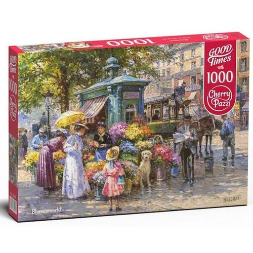 купить Головоломка Cherry Pazzi C30226 Puzzle 1000 elemente Piața de flori в Кишинёве 