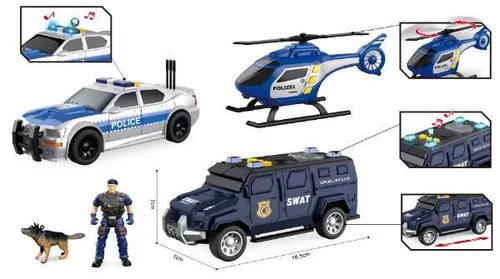 cumpără Mașină Wenyi WY1151B-3 1:32 Set vehicule de poliție cu fricțiune (lumini/sunete) în Chișinău 