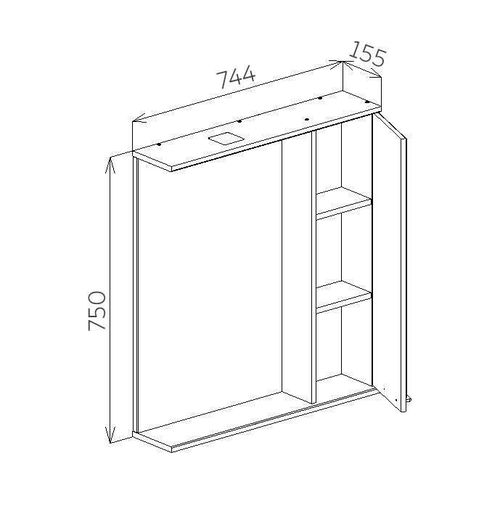 cumpără Oglindă baie Bayro Rivera 750x750 drept bej în Chișinău 