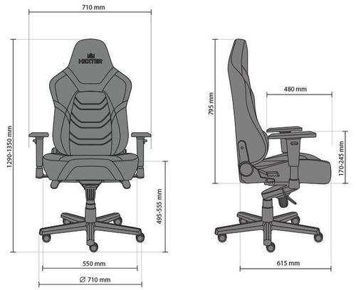 купить Офисное кресло Nowystyl Hexter XR ECO/01 (negru/roșu) в Кишинёве 