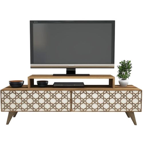 cumpără Comodă TV Trendy Oras, Nuc, Smantana 140x48x41cm în Chișinău 