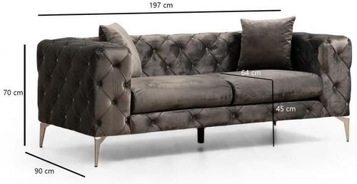 купить Диван Trendy Como Antracit (2 locuri) в Кишинёве 