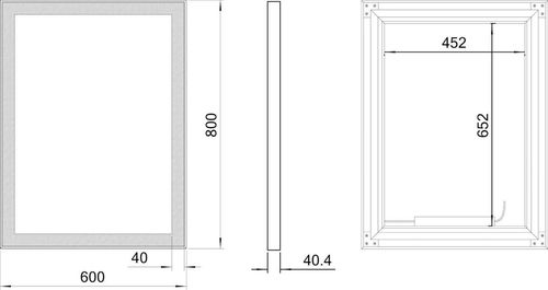 cumpără Oglindă baie Dubiel Vitrum LOGAN Black 60x80 LED touch în Chișinău 