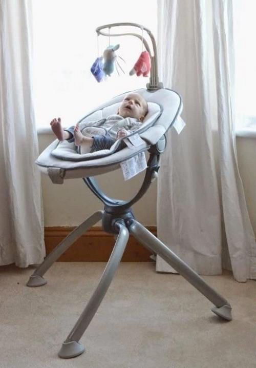 купить Детское кресло-качалка Babymoov A012424 Swoon Up Aluminium в Кишинёве 