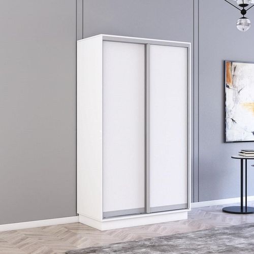 купить Шкаф Mobildor-Lux Fox uși glisante din PAL (120x60x220H cm) Alb в Кишинёве 