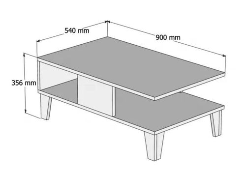 cumpără Măsuţă cafea Trendy VARA O2040 90x35x54cm în Chișinău 