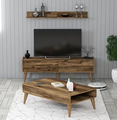 купить Стенка Trendy Valensiya-140, орех (комплект мебели для гостиной) (GTR001248) в Кишинёве 
