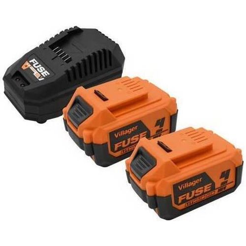 cumpără Încărcătoare și Acumulatoare Villager FUSE 18V 4.5A+set de baterii 2x4.0Ah (083382) în Chișinău 