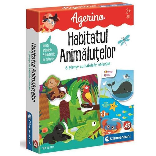 купить Головоломка As Kids 1024-50352 Agerino Animalutele & Habitatele Lor в Кишинёве 
