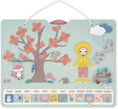 купить Развивающая доска Janod J05464 Calendarul anotimpurilor Engleza в Кишинёве 