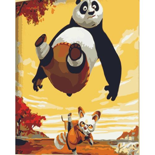 cumpără Tablou pe numere Richi (02140) Kung Fu Panda 30x40 în Chișinău 