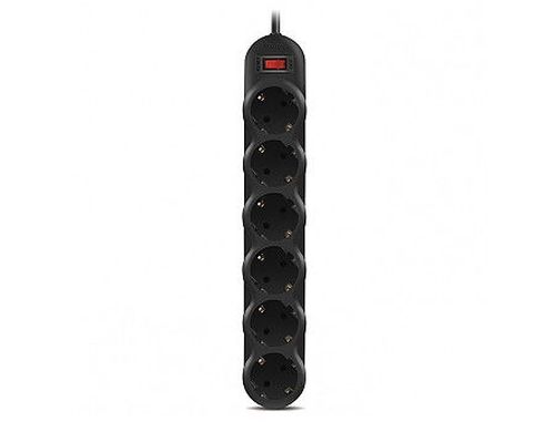 cumpără Фильтр импульсных помех SVEN SF-06L 6 sockets, Black, 1,8m (Priza cu protectie - prelungitor/basic surge protection) în Chișinău 