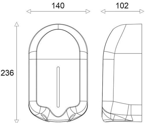 cumpără Dozator săpun Uniplast 41036 KW-7201 UNISOAP1 L (negru mat) în Chișinău 