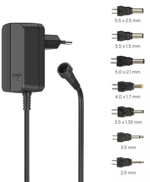 купить Зарядное устройство сетевое Hama 223612 Universal Switchable Power Supply Unit, Adjustable, 600mA, 7.2W, max. 12V, 7 Adapters в Кишинёве 