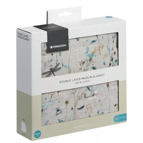 купить Комплект подушек и одеял Kikka Boo 31103010110 Paturica in 2 straturi de muselina Dreamy Fields Grey, 100x100cm в Кишинёве 