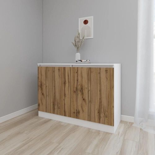 cumpără Comodă Smartex (16469) Т8 160cm Alb+Stejar inchis în Chișinău 