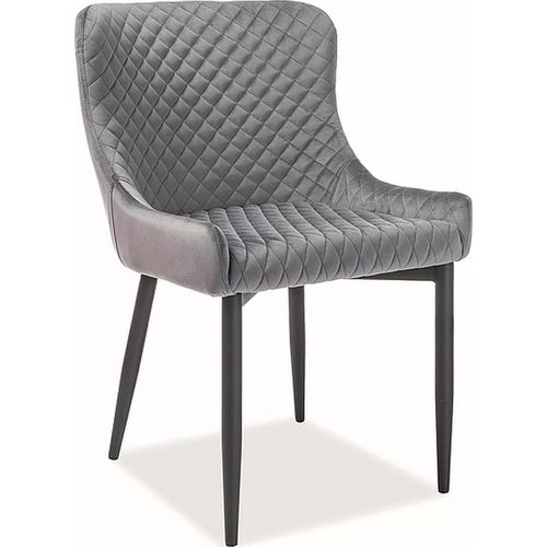 купить Стул Signal Colin B velvet szary bluvel 14 / met.czarny в Кишинёве 