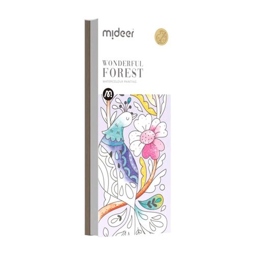 купить Набор для творчества Mideer MD4194 Cartea de colorat cu acuarele inclusă Pădure minunată в Кишинёве 