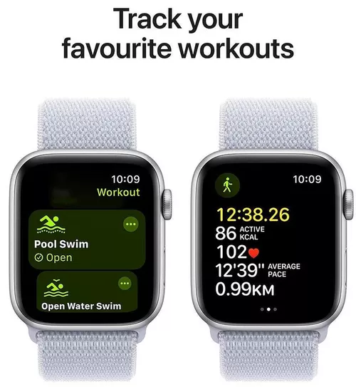 купить Смарт часы Apple Watch SE 2024 GPS 40mm Silver Aluminium Case with Blue Cloud Sport Loop MXEE3 в Кишинёве 