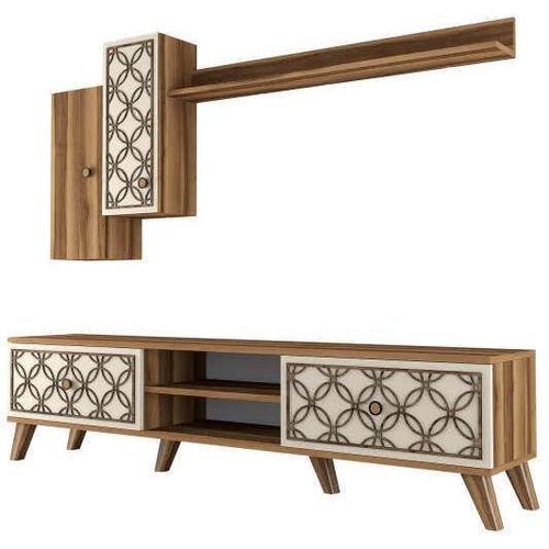 cumpără Set mobilă living Trendy Clasa S, Nuc, Crema 180x44x35cm în Chișinău 