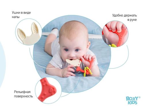 cumpără Iinel dentiție Roxy Kids RBT-001R BUNNY, коралловый în Chișinău 