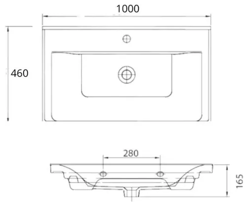 cumpără Lavoar miscellaneous ESVIT 2100 100 cm în Chișinău 