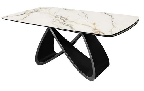 cumpără Masă Deco Rino 180/260x100xH76 White (KL-188) + Golden Legs în Chișinău 
