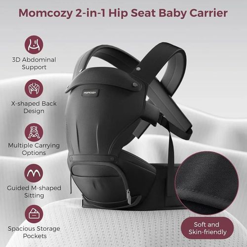 купить Кенгуру Momcozy HC014-BS00NB-A Marsupiu cu suport Black в Кишинёве 