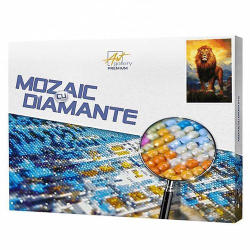 купить Картина по номерам Art Gallery GA87318 Mozaic cu diamante 40x50cm Leul regal в Кишинёве 