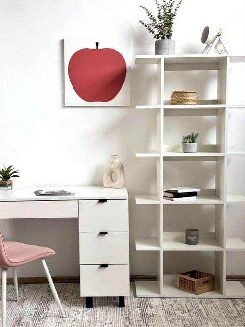 cumpără Raft de birou Fabrik Home Nr.6 Pablo (800x1690x330) Белый ясень în Chișinău 