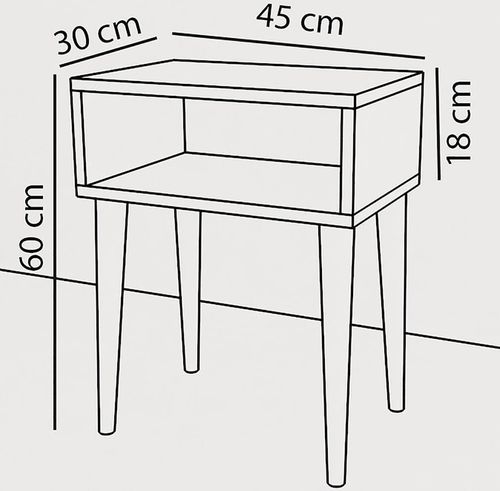 cumpără Casetieră Remaks Retro Nightstand White în Chișinău 